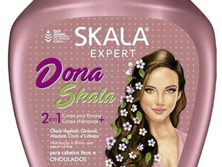 -SKALA EXPERT- Mascarilla Acondicionador Crema de peinado  Dona  -1000ml- 100% Vegano - Ayuda a fortalecer y dar brillo al cabello Embalaje Deteriorado (Cad: 30 04 2027) For Sale