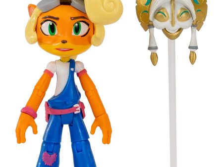 BANDAI Crash Bandicoot - Figura de acción de Coco Bandicoot de 11 cm con máscara y accesorios de soporte Embalaje Deteriorado Sale