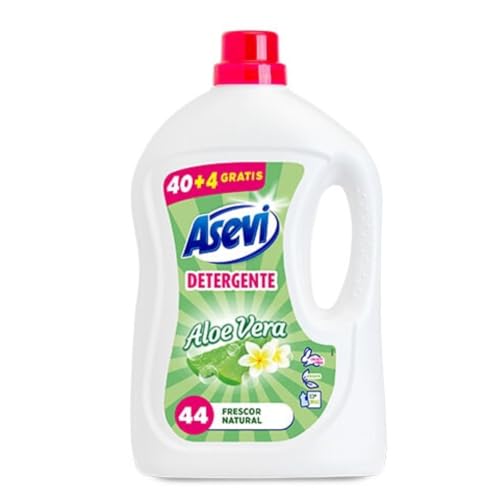 Asevi Detergente Líquido para Lavadora Aloe Vera - Fórmula Concentrada para Ropa Blanca y de Color - Frescura Natural - 1 Unidad, 44 Lavados Embalaje Deteriorado (Cad: 03 08 2029) Discount