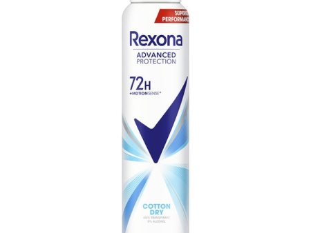 Rexona Advanced Protection Cotton Dry Desodorante Spray 200 ml Embalaje Deteriorado Online Hot Sale