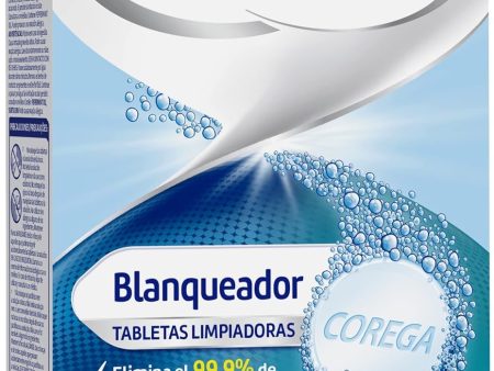 Corega Tabletas Limpiadoras Blanqueadoras para Prótesis Dentales - 30 Unidades Embalaje Deteriorado (Cad: 31 03 2027) Online Sale