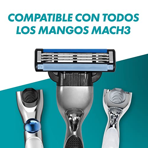 (Faltan 3 recambios, incluye 15) Gillette Mach3 Recambios para Maquinillas de Afeitar de 3 Hojas, Hojas Ultra Resistentes Embalaje Deteriorado Online Hot Sale