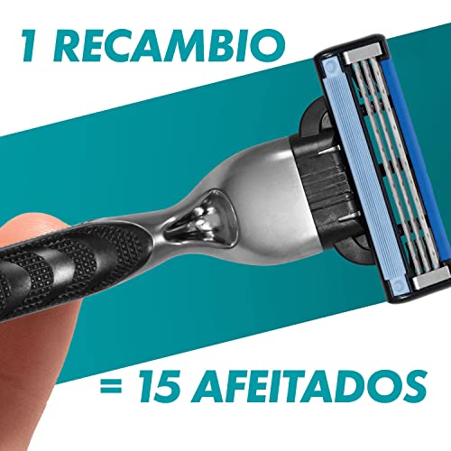 (Faltan 3 recambios, incluye 15) Gillette Mach3 Recambios para Maquinillas de Afeitar de 3 Hojas, Hojas Ultra Resistentes Embalaje Deteriorado Online Hot Sale