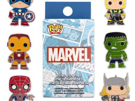 (1 Unidad, modelo aleatorio) - Loungefly Marvel POP! Pin de Esmalte  - Estilos Variados - Avengers - Caja Sorpresa - Broche Coleccionable para Mochilas y Bolsos - Producto Oficial Embalaje Deteriorado Sale