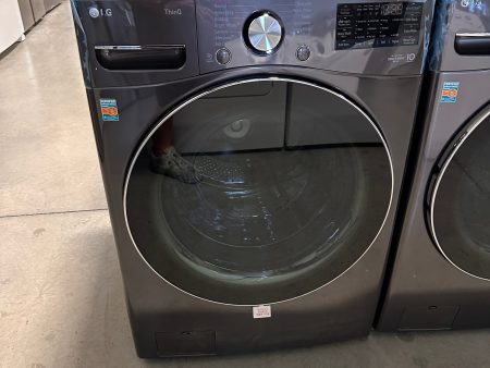 BRAND NEW BLACK STEEL LG SMART FRONT LOAD WASHER MODEL: WM4200HBA WAS13437 For Sale