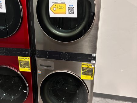 BEAUTIFUL BRAND NEW LG SMART FRONT LOAD WASHER ELECTRIC DRYER UNIT MODEL: WKE100HVA WAS13430 Hot on Sale